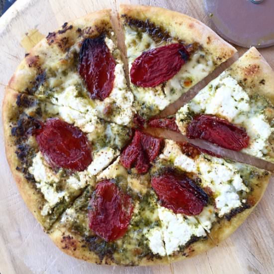 Pizza with Roasted Tomato Caprese