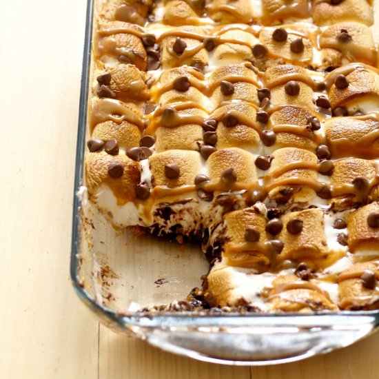 Salted Caramel S’mores Casserole