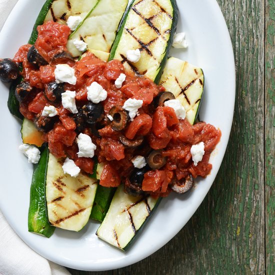 Grilled Zucchini with Sauce