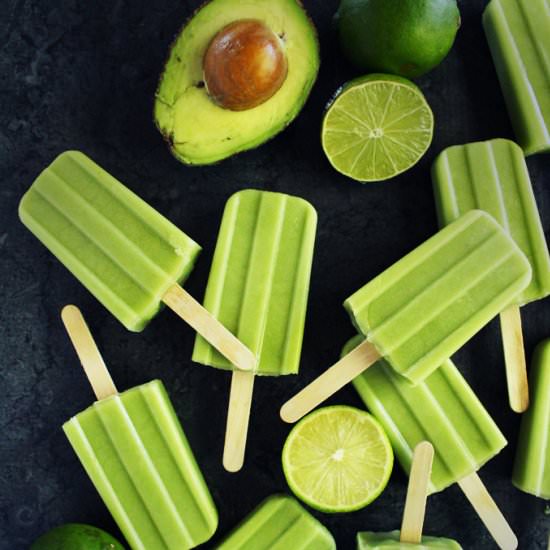 Avocado, Lime & Coconut Popsicles