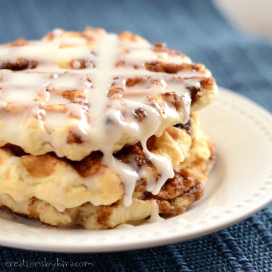 Cinnamon Roll Waffles