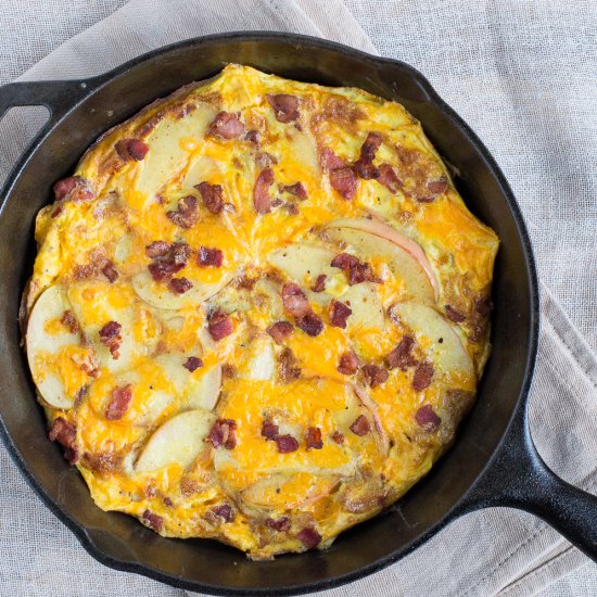 Bacon Frittata with Apple & Cheddar