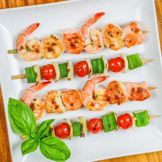 Grilled Seafood Skewers