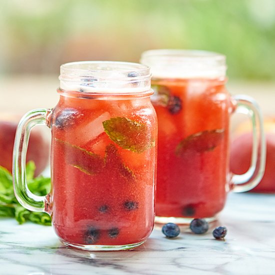 Blueberry Peach Mojito