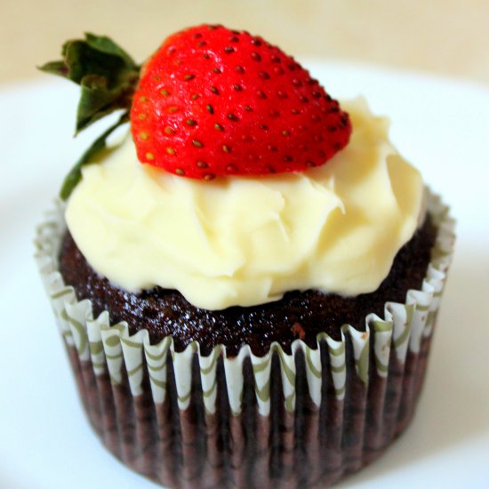 Chocolate Strawberry Cupcakes