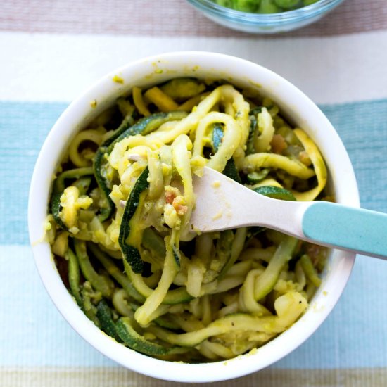 Zucchini with Peas Pesto