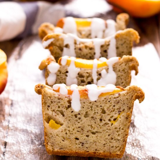 Mini Ginger Peach Cobbler Bread