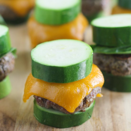 Paleo Zucchini Bun Slider Burgers