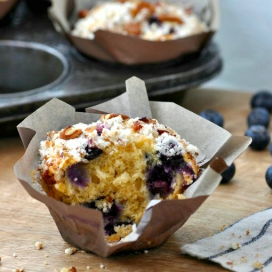 Olive Oil Blueberry Muffins