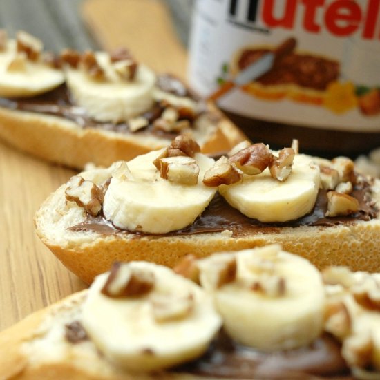 Nutella Banana Bruschetta