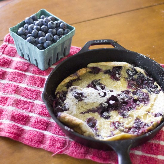 Blueberry Dutch Baby Pancake