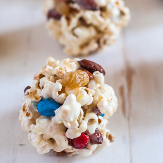 Trail Mix Popcorn Balls