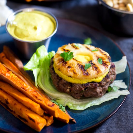 Paleo Pineapple Curry Burgers