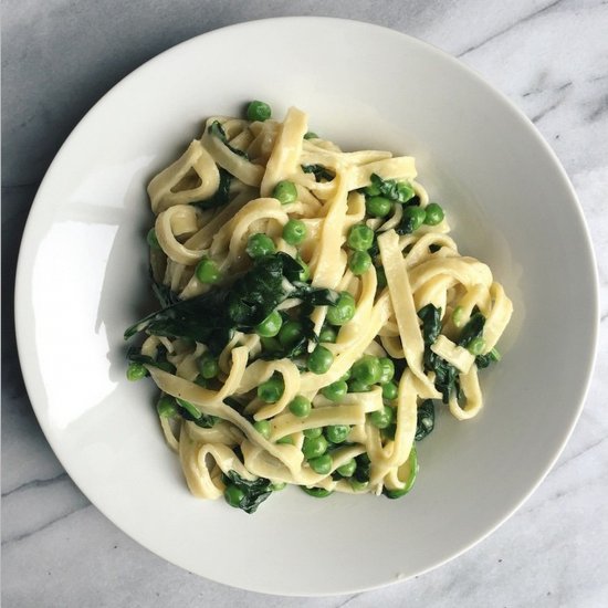 Almond Pasta with Greens