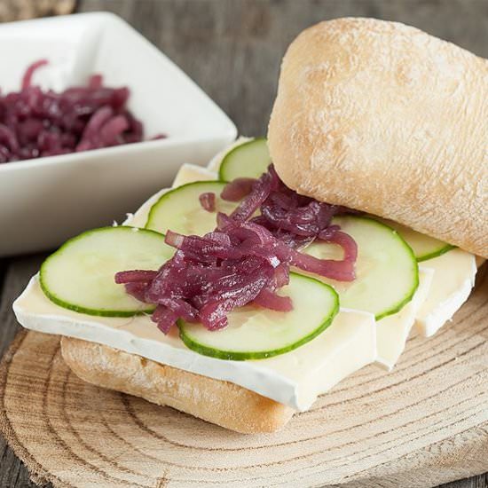 Red Onion Compote and Brie Sandwich