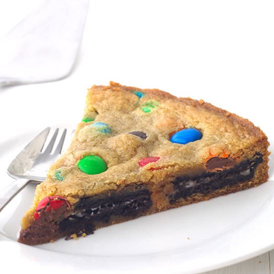 Oreo Stuffed M&M Cookie Cake