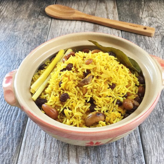 Yellow Basmati Rice with Cashews