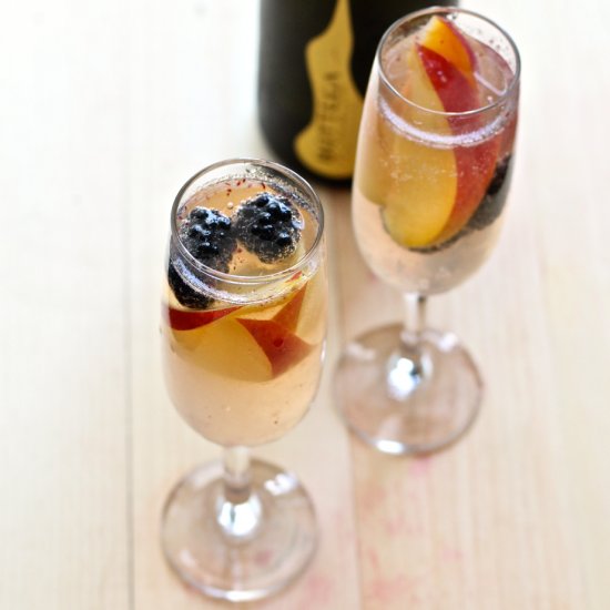 Blackberry Peach Bellini