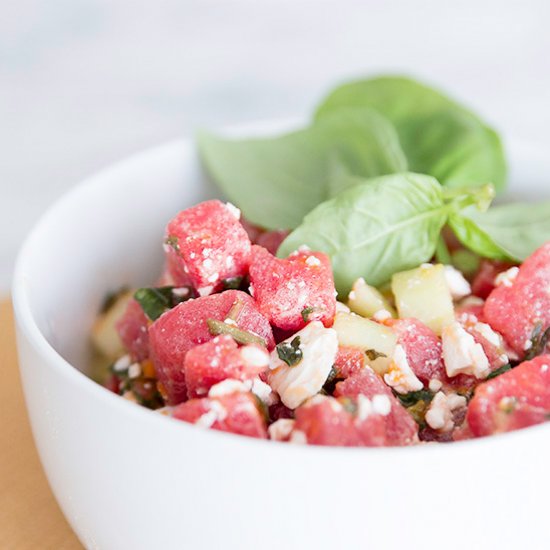 Watermelon, Cucumber and Feta Salad