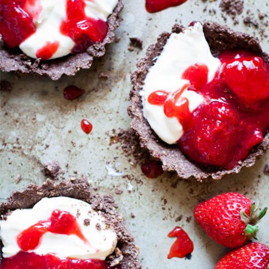 Gluten Free Strawberry Chevre Tart