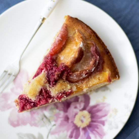 Peach and Raspberry Cake