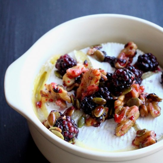 Baked Camembert with Blackberries