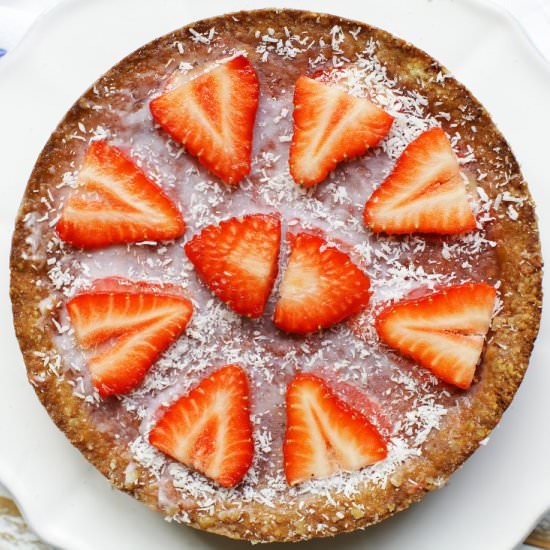 Baked Strawberry and Walnut Tart