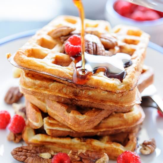 Banana Bread Waffles