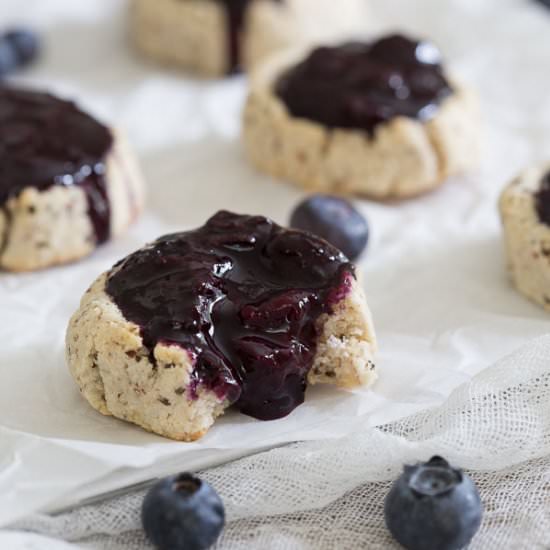 Paleo Blueberry Thumbprints