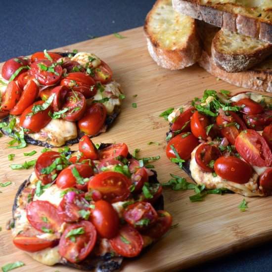 Grilled Portobello with Bruschetta