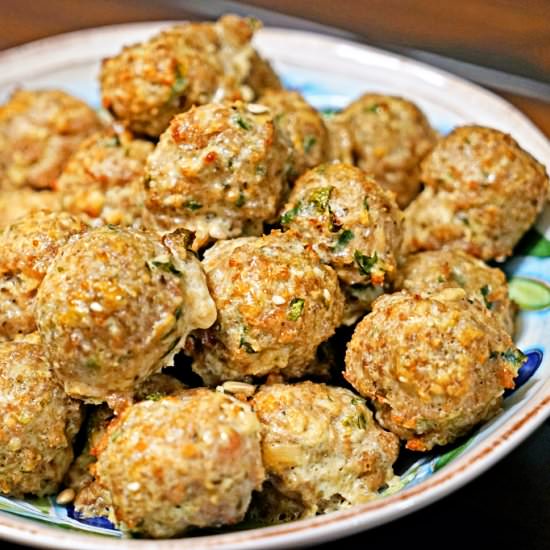 Roasted Garlic Turkey Meatballs