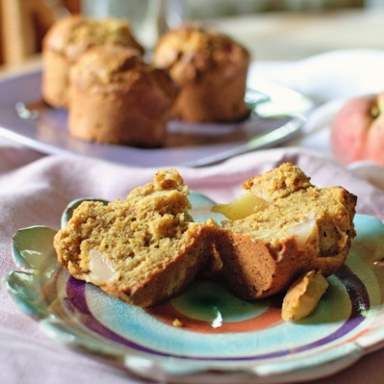 Peach and Hazelnut Muffins