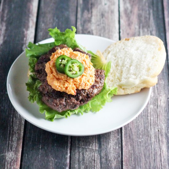 Pimento Cheese and Jalapeno Burgers