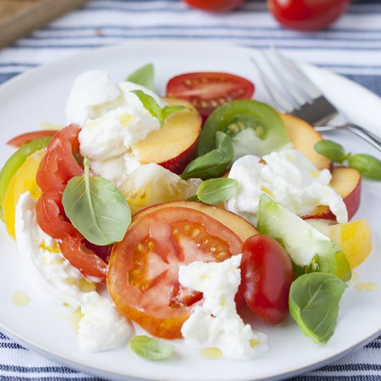 Nectarine & Balsamic Caprese Salad