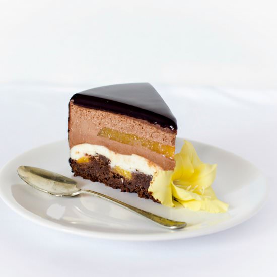 Chocolate Peach Entremet