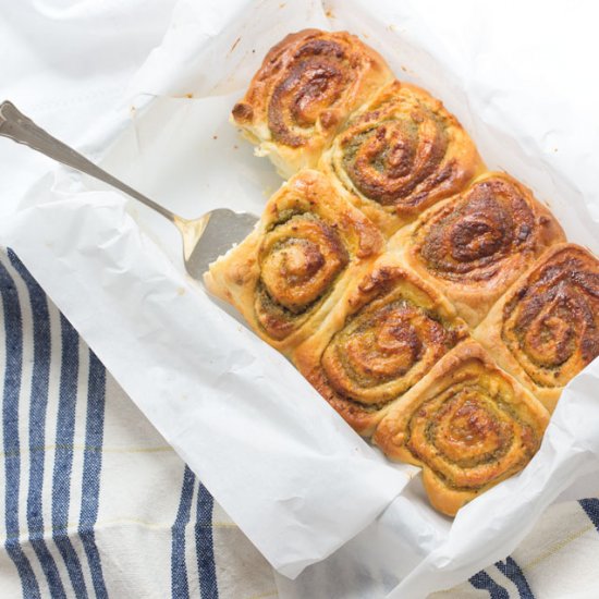 Marzipan Pumpkin Seed Rolls