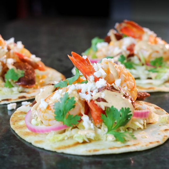 Shrimp and Chorizo Fajitas