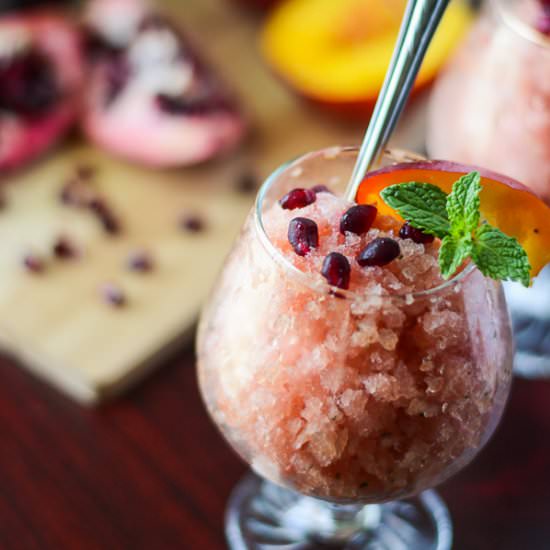 Peach Pomegranate Mojito Granita