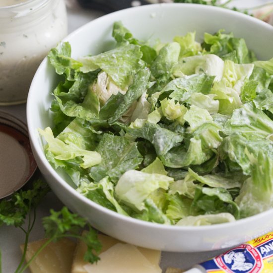 Garlicky Parmesan Herb Dressing