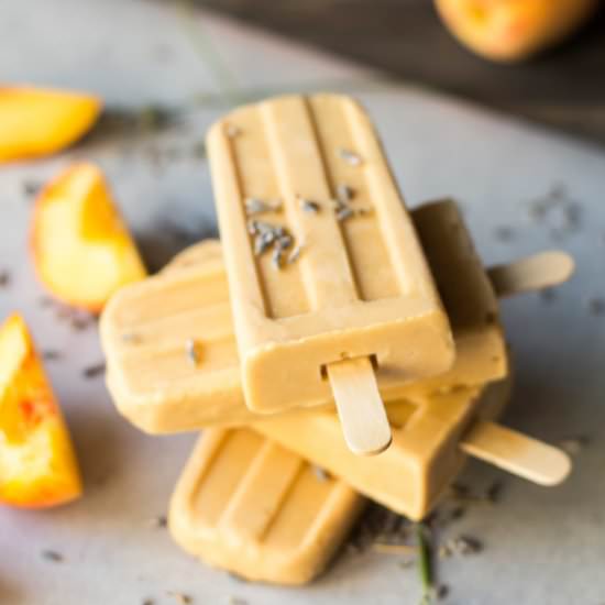 Lavender Peach Popsicles