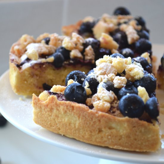 Blueberry Marzipan Crumble Cake