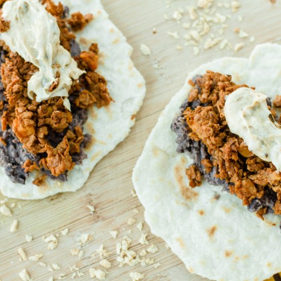 Soy Soft Tacos with Flour Tortillas