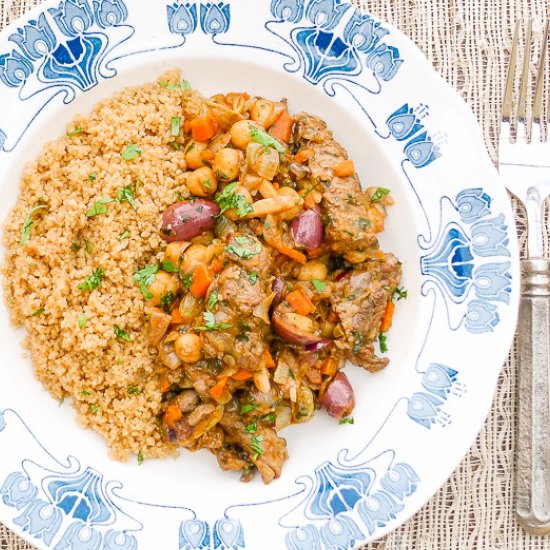 Moroccan Beef Stew with Couscous