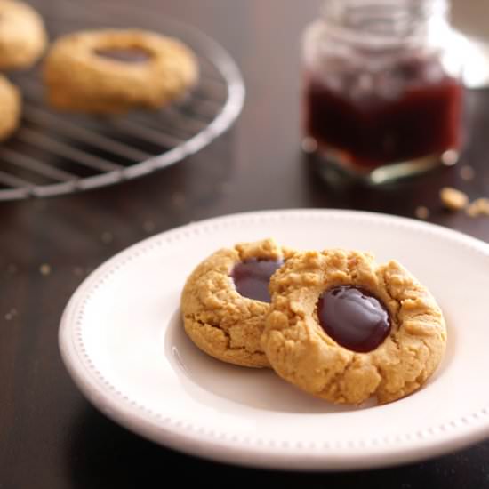 Flourless PB&J Cookies