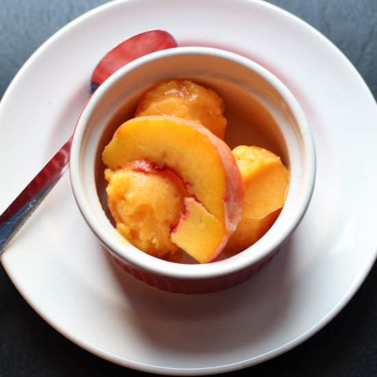 5 Minute Peach Mango Sorbet