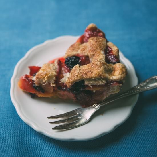 Peach-Blackberry Pie