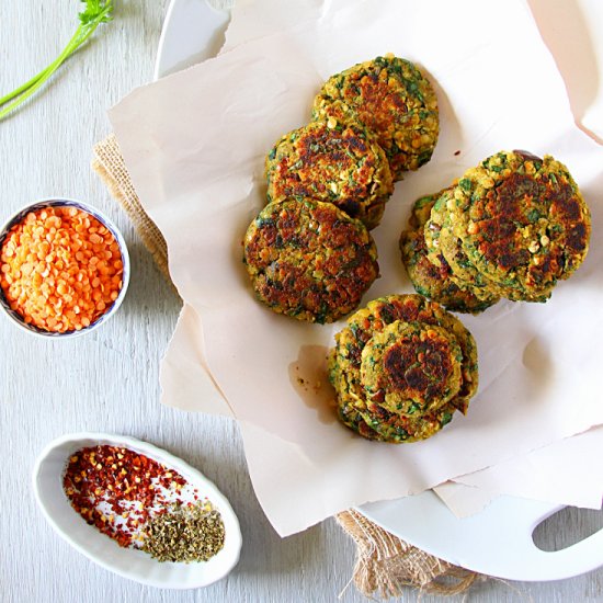 Lentil-Spinach Fritters