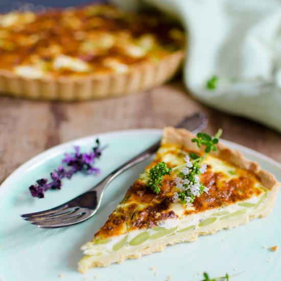 Fava Beans and Feta Tart