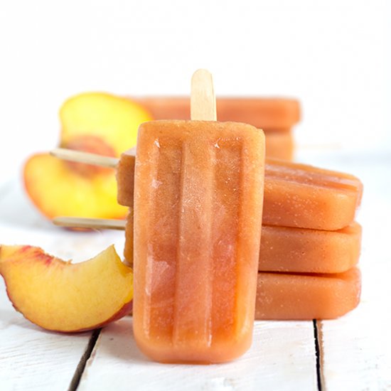 Boozy Sweet Peach Tea Popsicles