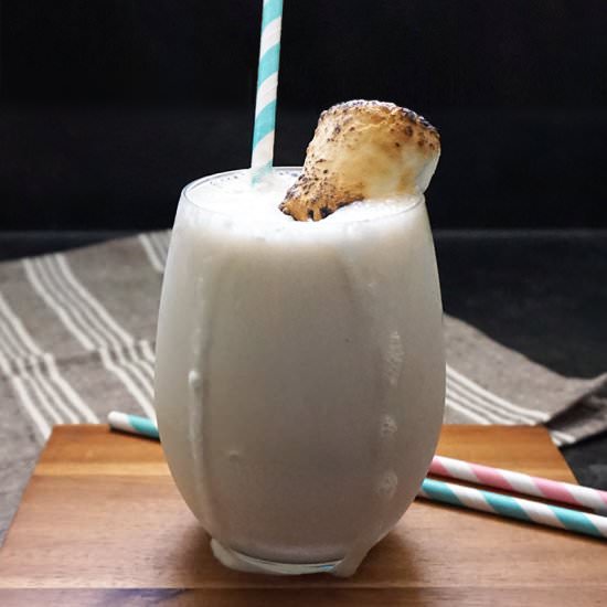 Healthier toasted marshmallow shake